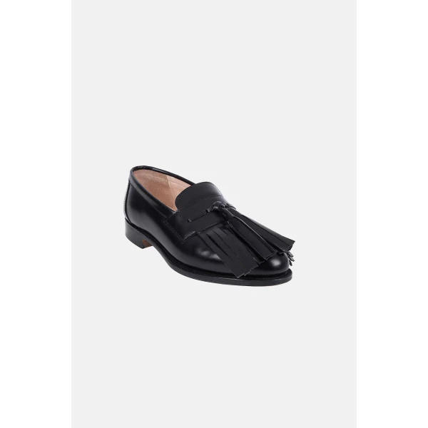 Emilia Wickstead Grenda Loafer in Black Leather | Loafers | Luxury Shoes 