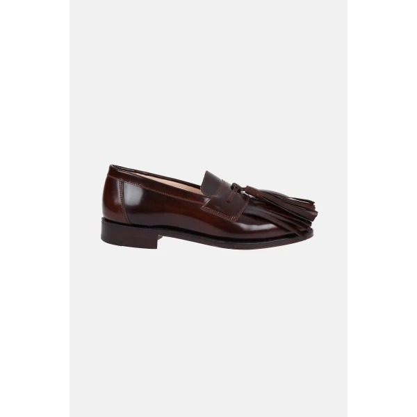 Emilia Wickstead Grenda Loafer in Dark Brown Leather | Loafers | Luxury Shoes 