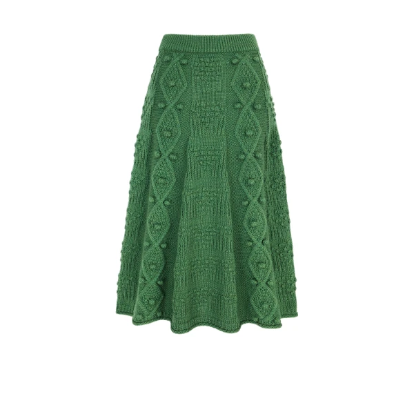 Koda Skirt in Forest Green Cashfeel Melange