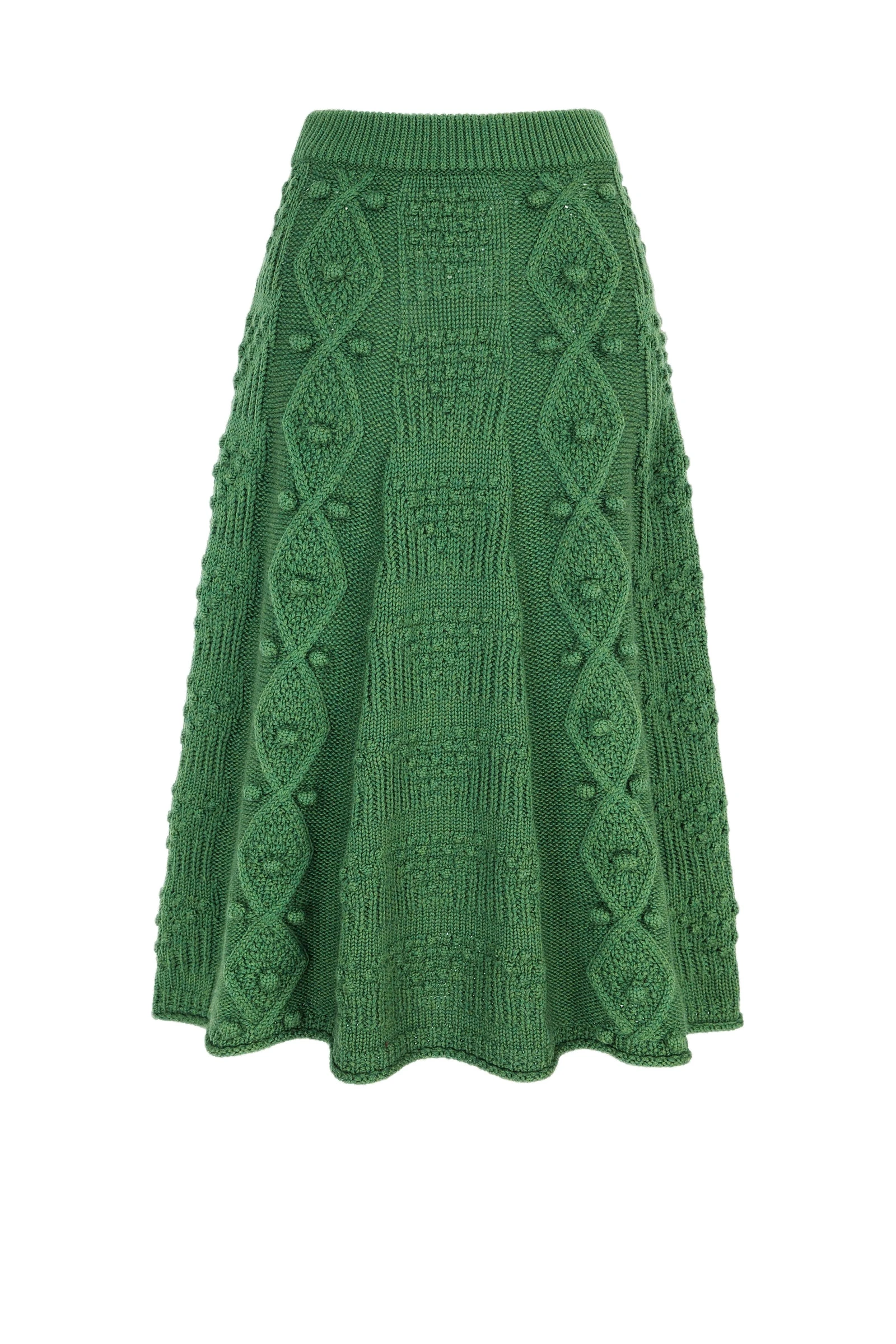 Emilia Wickstead Koda Skirt in Forest Green Cashfeel Melange Emilia Wickstead Koda Skirt in Forest Green Cashfeel Melange | Luxury Shoes