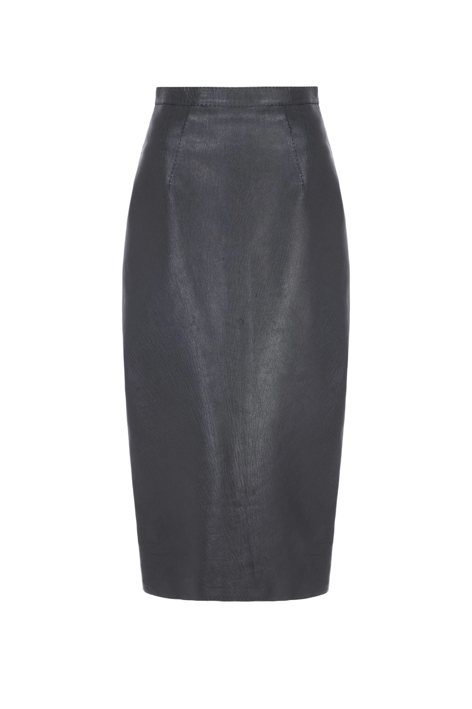 Emilia Wickstead Mavis Skirt in Black Grain Leather Emilia Wickstead Mavis Skirt in Black Grain Leather | Luxury Shoes
