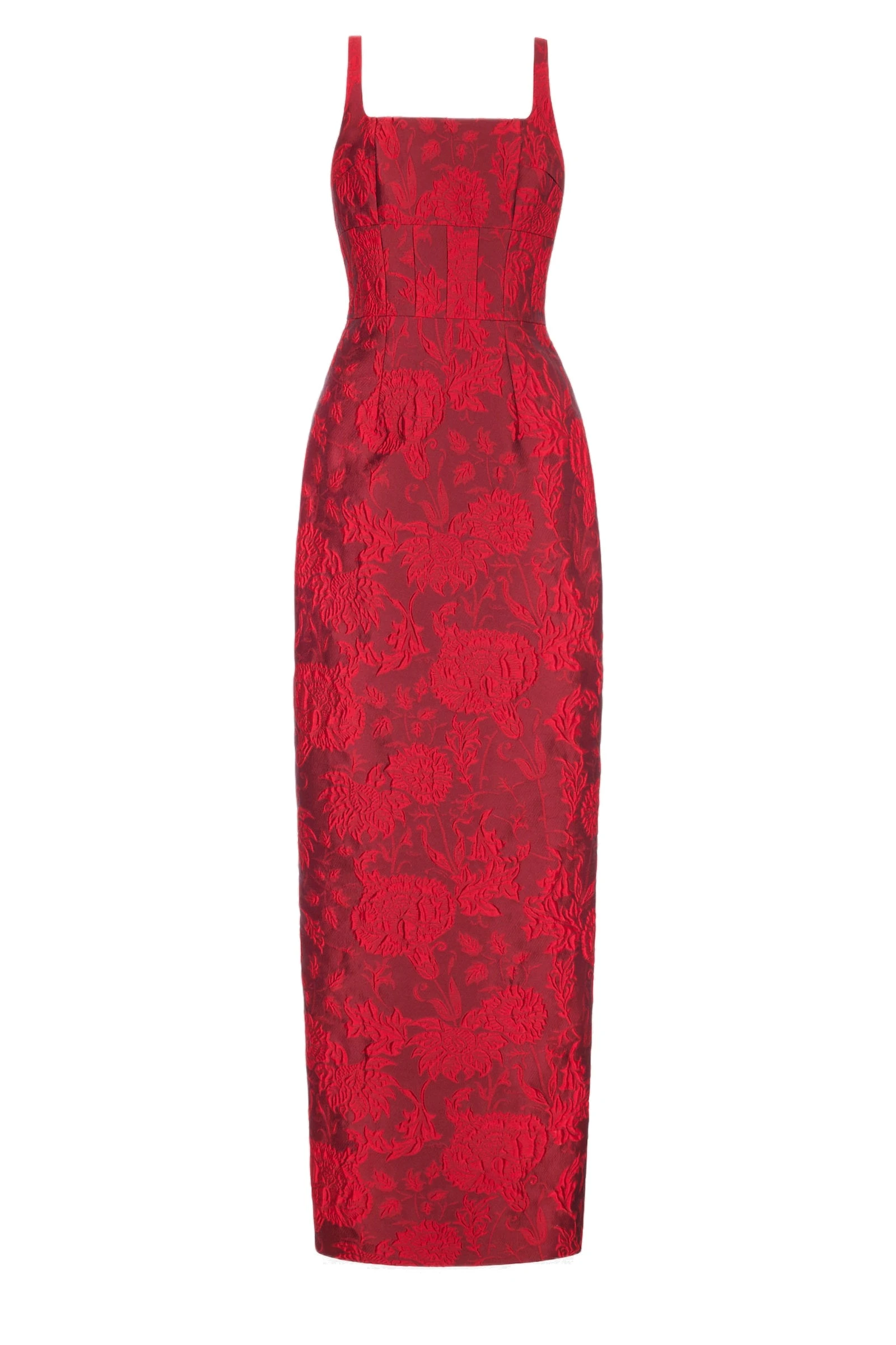 Emilia Wickstead Megara Dress in Red Floral Cloque Emilia Wickstead Megara Dress in Red Floral Cloque | Luxury Shoes