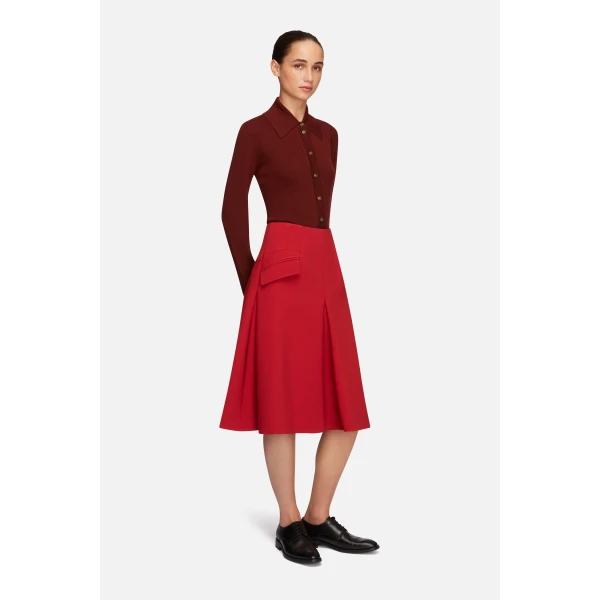 Emilia Wickstead Reno Knit in Chestnut Brown Cashfeel | Cardigan | Luxury Shoes 