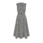 Emilia Wickstead Rosalino Dress in Black & White Boucle | Luxury Shoes 