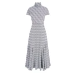 Emilia Wickstead Thea Dress in Black & White Prince of Wales Check | Luxury Shoes 