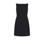 Emilia Wickstead Wichita Dress in Black Single Wool Crepe | Luxury Shoes 