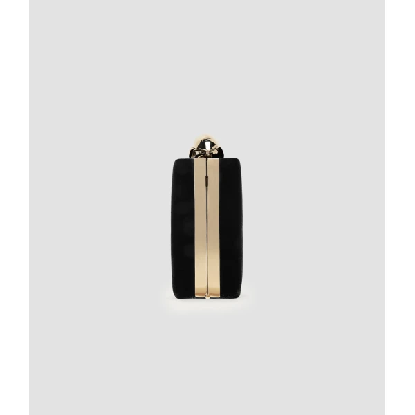 Erdem Bloom Minaudiere in Black Velvet | Clutch Bags | Luxury Shoes 