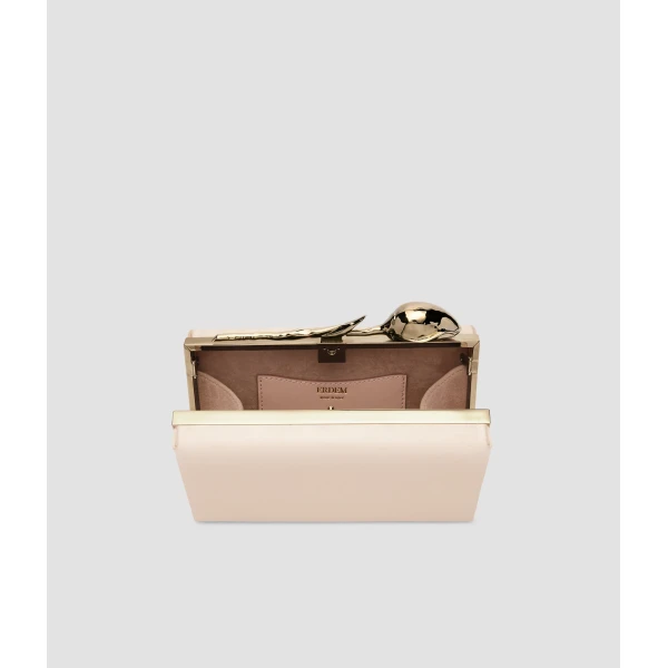Erdem Bloom Minaudiere in Champagne Embellished Satin | Clutch Bags | Luxury Shoes 