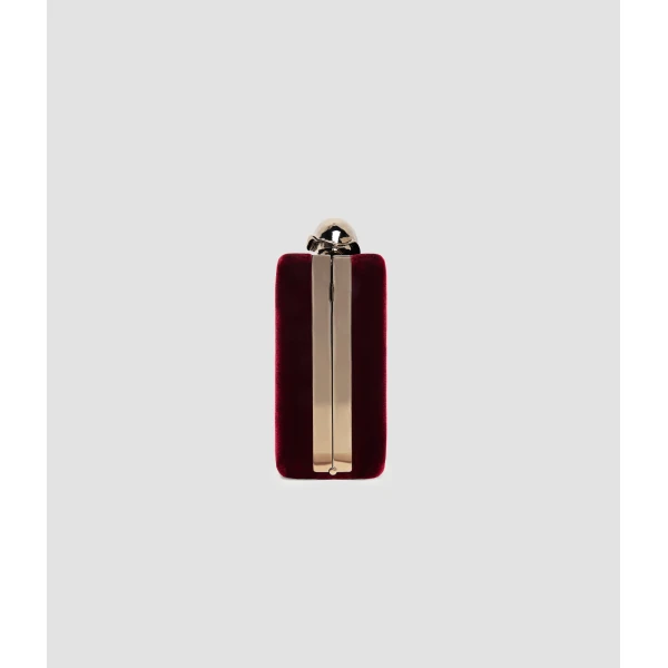 Erdem Bloom Minaudiere in Merlot Velvet | Clutch Bags | Luxury Shoes 