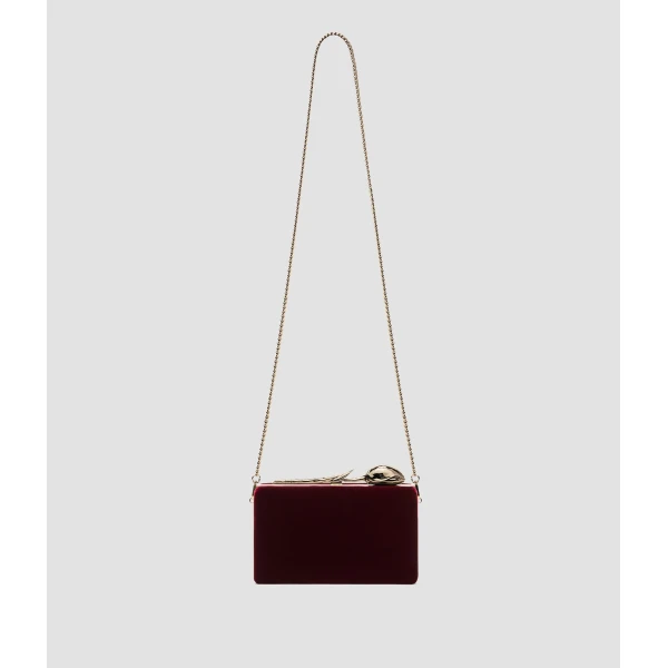 Erdem Bloom Minaudiere in Merlot Velvet | Clutch Bags | Luxury Shoes 