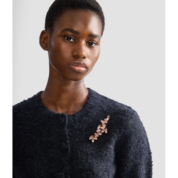 Erdem Crystal Brooch in Pink Crystal | Brooches & Pins | Luxury Shoes 