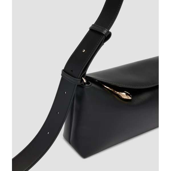 Erdem East West Bloom Bag in Black Leather | Shoulder & Crossbody Bags | Luxury Shoes 