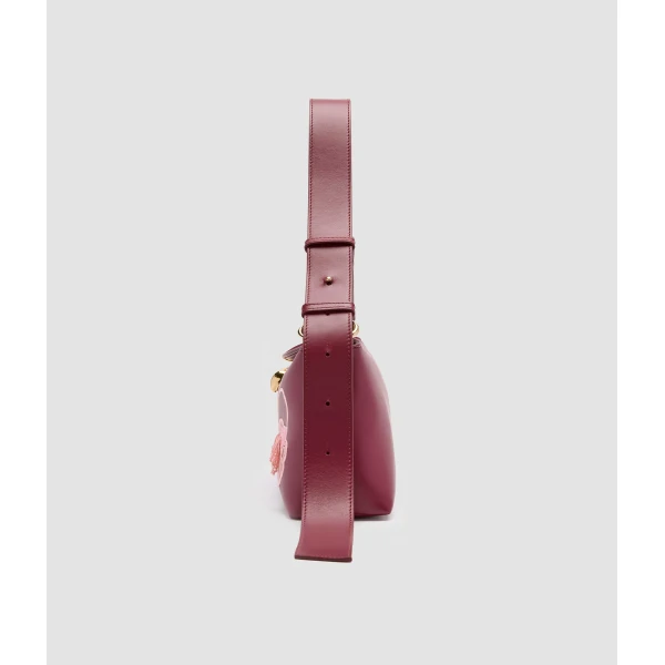Erdem East West Bloom Bag in Cherry Leather | Shoulder & Crossbody Bags | Luxury Shoes 