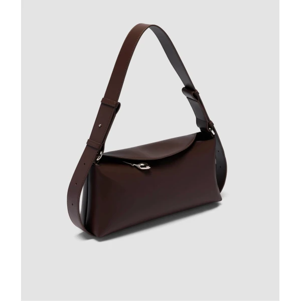 Erdem East West Bloom Bag in Chestnut Leather | Shoulder & Crossbody Bags | Luxury Shoes 