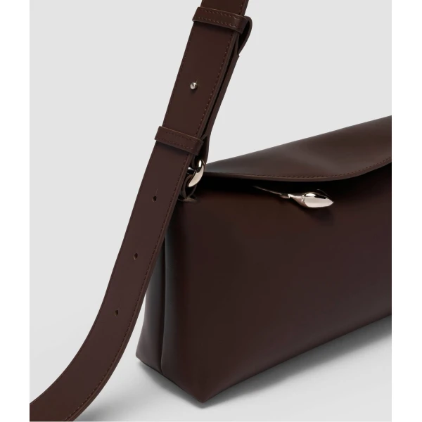 Erdem East West Bloom Bag in Chestnut Leather | Shoulder & Crossbody Bags | Luxury Shoes 