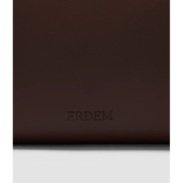 Erdem East West Bloom Bag in Chestnut Leather | Shoulder & Crossbody Bags | Luxury Shoes 