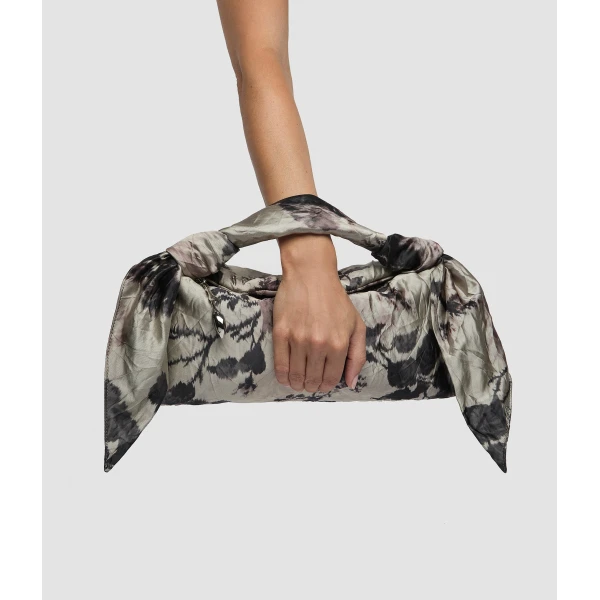 Erdem East West Bloom Bag in Fonteyn Rose Textured Satin | Shoulder & Crossbody Bags | Luxury Shoes 