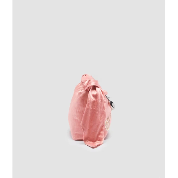 Erdem East West Bloom Bag in Peony Textured Satin | Shoulder & Crossbody Bags | Luxury Shoes 