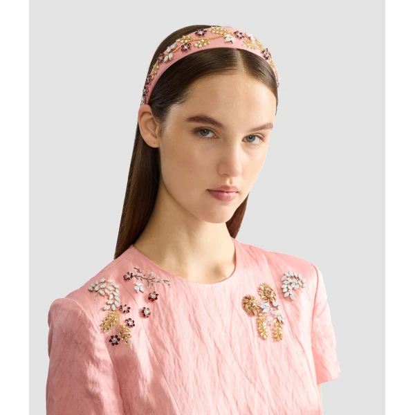 Erdem Embellished Headband in Pink | Hair Accessories | Luxury Shoes 