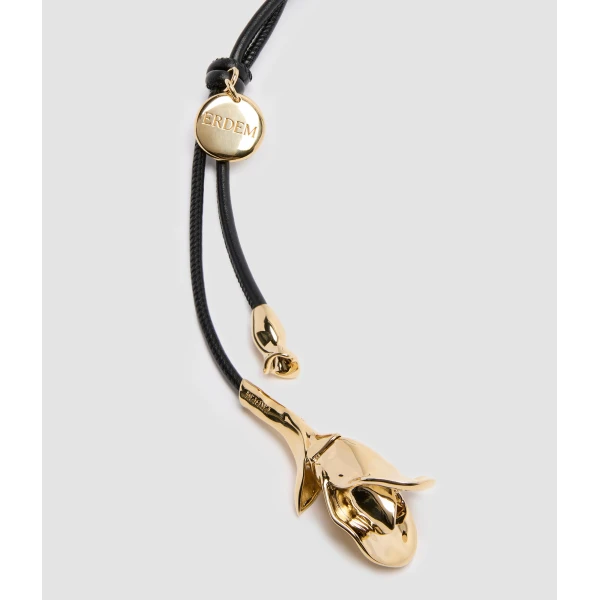 Erdem Flora Bag Charm in Black | Bag charms | Luxury Shoes 