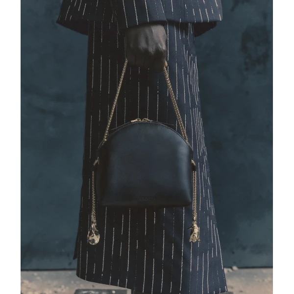 Erdem Flora Chain Bag in Black Leather | Shoulder & Crossbody Bags | Luxury Shoes 
