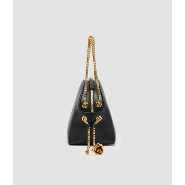 Erdem Flora Chain Bag in Black Leather | Shoulder & Crossbody Bags | Luxury Shoes 
