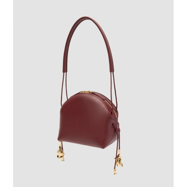 Erdem Flora Shoulder Bag in Bordeaux Leather | Shoulder & Crossbody Bags | Luxury Shoes 