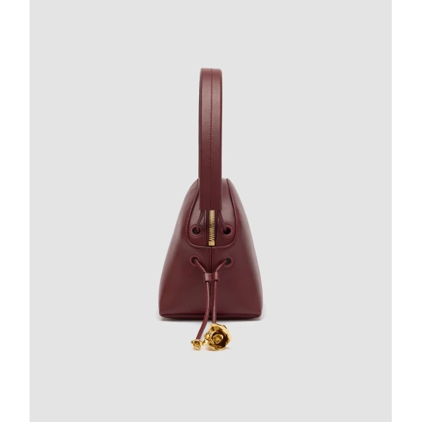 Erdem Flora Shoulder Bag in Bordeaux Leather | Shoulder & Crossbody Bags | Luxury Shoes 