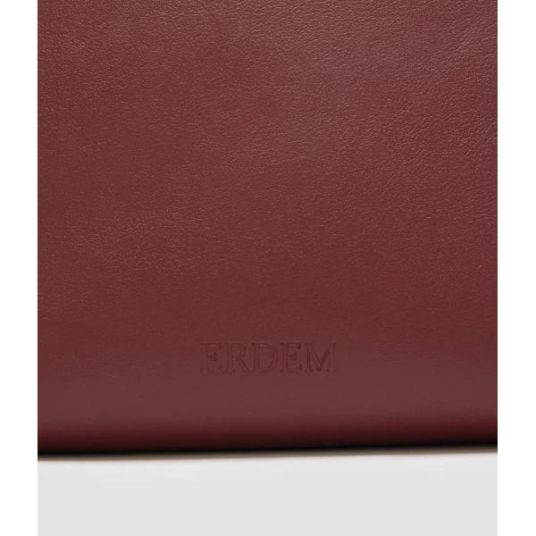 Erdem Flora Shoulder Bag in Bordeaux Leather | Shoulder & Crossbody Bags | Luxury Shoes 