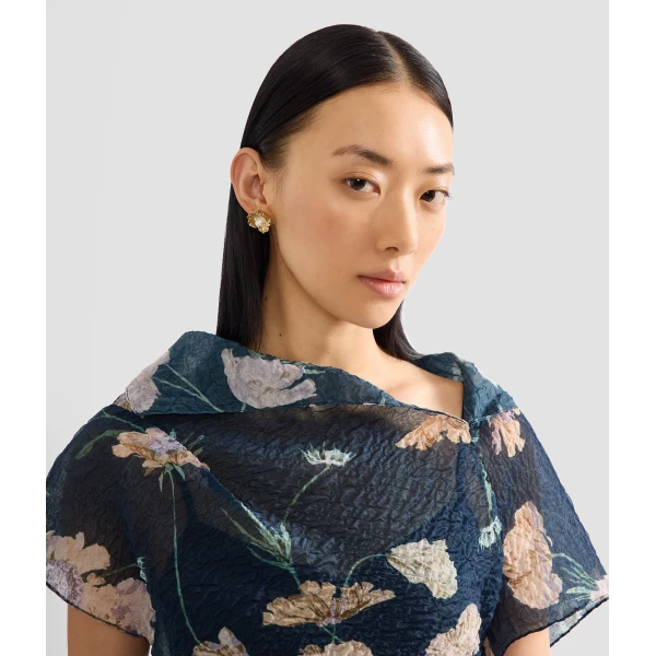 Erdem Floral Pearl Stud Earring | Earrings | Luxury Shoes 