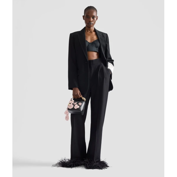 Erdem Grain De Poudre Wide Leg Trouser | Wide leg pants | Luxury Shoes 