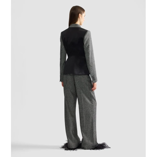 Erdem Herringbone Wide Leg Trouser | Wide leg pants | Luxury Shoes 