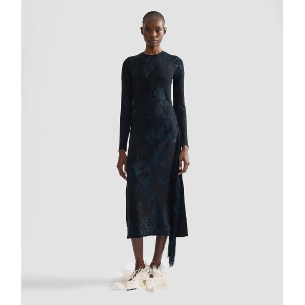 Erdem Knit Jacquard Midi Dress | Midi Dresses | Luxury Shoes 