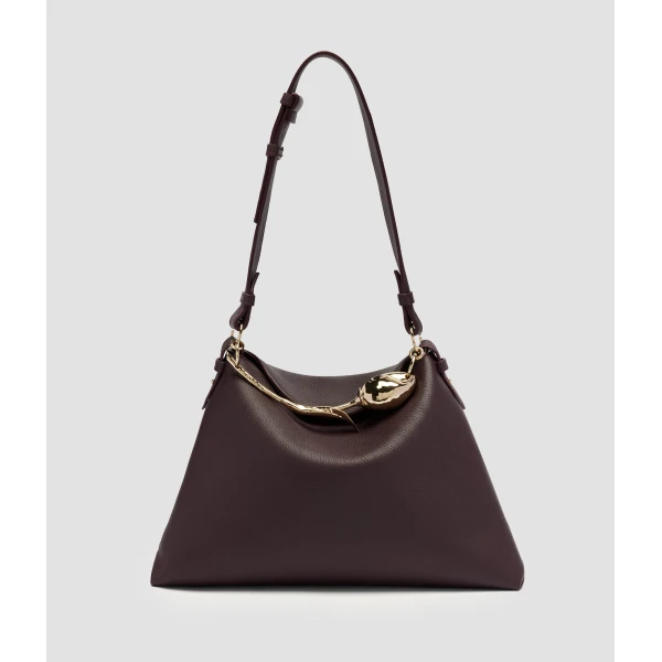 Erdem Large Bloom Bag in Malbec Grain Leather | Totes & Top-Handle Bags | Luxury Shoes 