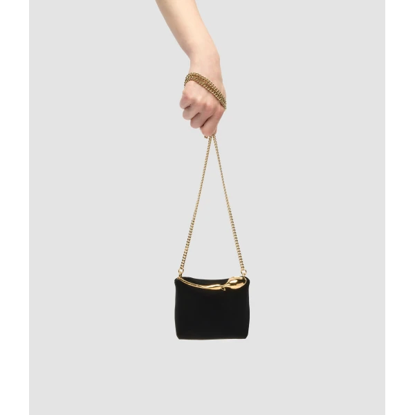 Erdem Micro Bloom Bag in Black Velvet | Mini Bags | Luxury Shoes 