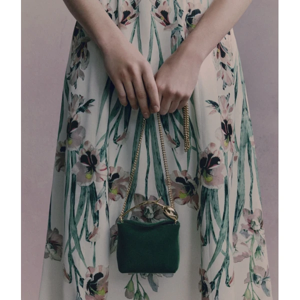 Erdem Micro Bloom Bag in Green Velvet | Mini Bags | Luxury Shoes 