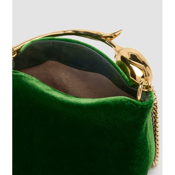 Erdem Micro Bloom Bag in Green Velvet | Mini Bags | Luxury Shoes 