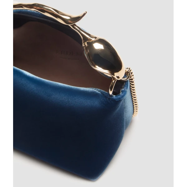 Erdem Micro Bloom Bag in Ink Velvet | Mini Bags | Luxury Shoes 