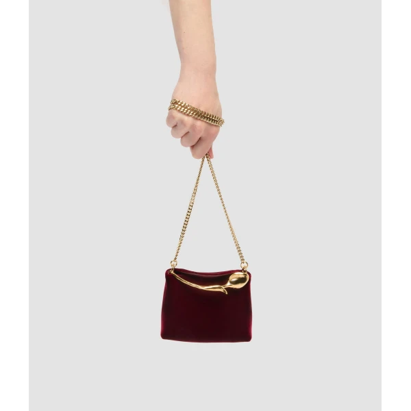 Erdem Micro Bloom Bag in Red Velvet | Mini Bags | Luxury Shoes 