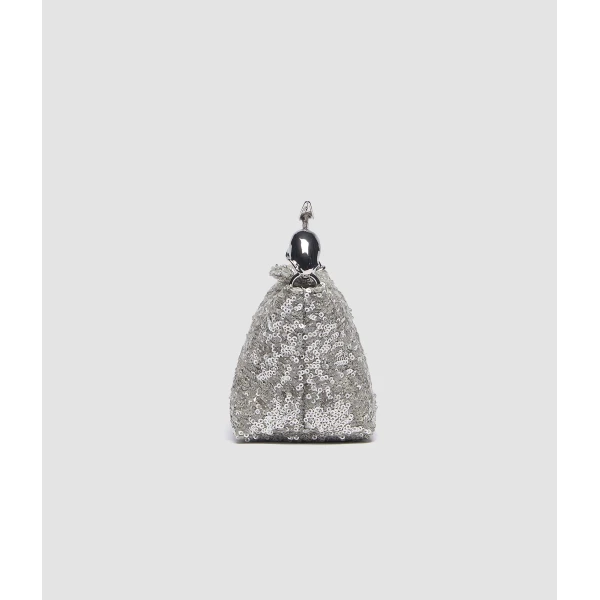 Erdem Micro Bloom Bag in Silver Sequins | Mini Bags | Luxury Shoes 