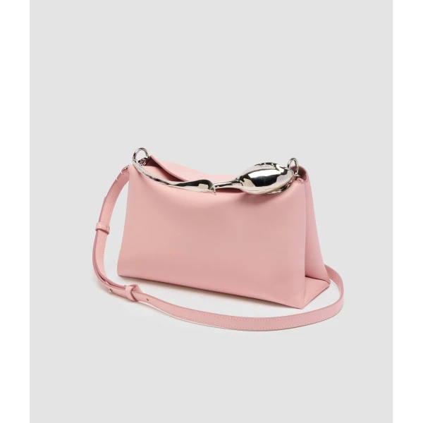 Erdem Midi Bloom Bag in Blush Leather | Totes & Top-Handle Bags | Luxury Shoes 