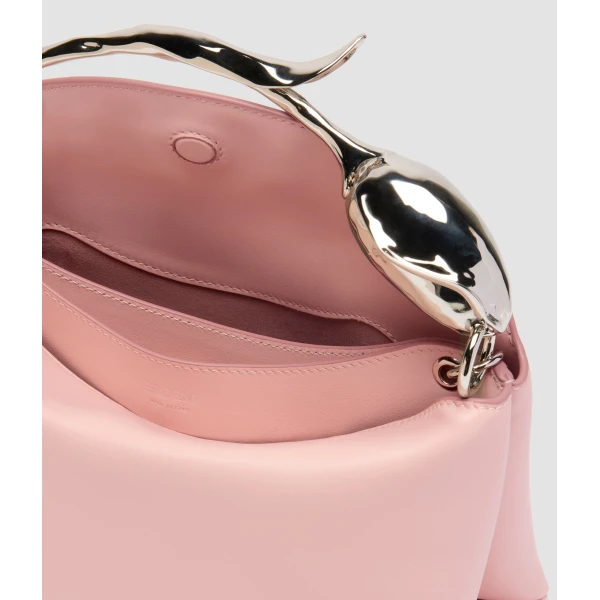 Erdem Midi Bloom Bag in Blush Leather | Totes & Top-Handle Bags | Luxury Shoes 