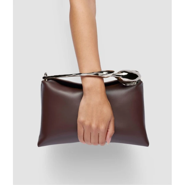 Erdem Midi Bloom Bag in Chestnut Leather | Totes & Top-Handle Bags | Luxury Shoes 