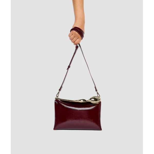 Erdem Midi Bloom Bag in Ruby Patent Leather | Totes & Top-Handle Bags | Luxury Shoes 