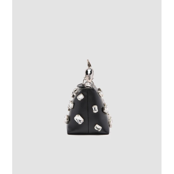 Erdem Mini Bloom Bag in Black Crystal Leather | Mini Bags | Luxury Shoes 