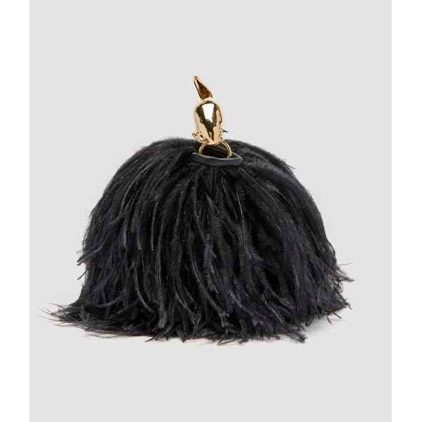 Erdem Mini Bloom Bag in Black Feathers | Mini Bags | Luxury Shoes 