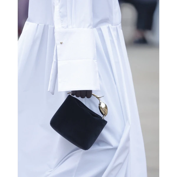 Erdem Mini Bloom Bag in Black Velvet | Mini Bags | Luxury Shoes 