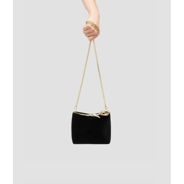 Erdem Mini Bloom Bag in Black Velvet | Mini Bags | Luxury Shoes 