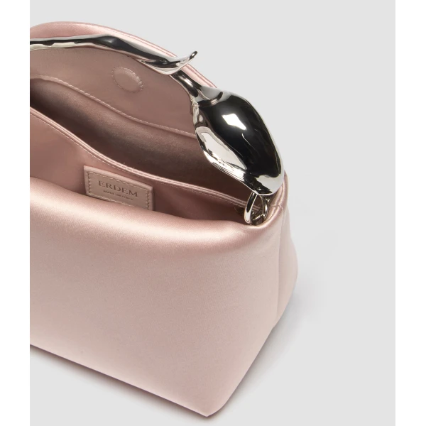 Erdem Mini Bloom Bag in Cameo Pink Satin | Mini Bags | Luxury Shoes 