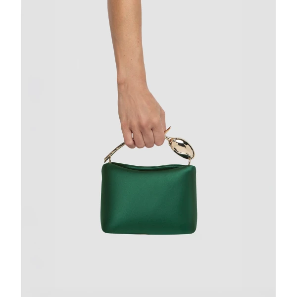 Erdem Mini Bloom Bag in Forest Green Satin | Mini Bags | Luxury Shoes 